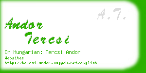 andor tercsi business card